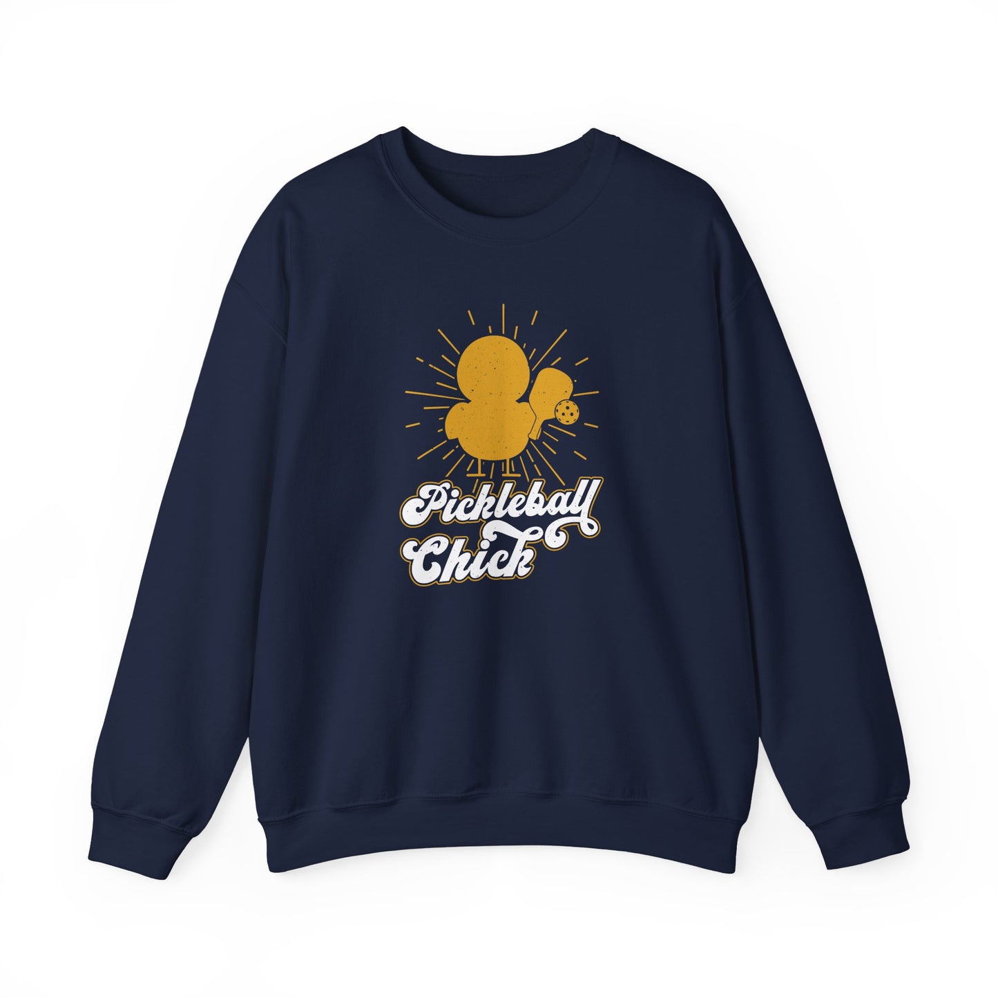 Women's Funny Pickleball Sweatshirt - Pickleball Chick Navy