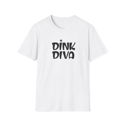 Women's Funny Pickleball T-shirt - Dink Diva White