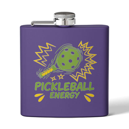 Pickleball Energetic Flask - Pickleball Energy Purple