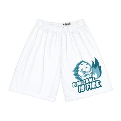 Men's Funny Pickleball Short - Pickleball Is Fire White