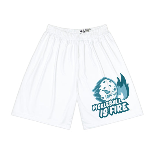 Men's Funny Pickleball Short - Pickleball Is Fire White