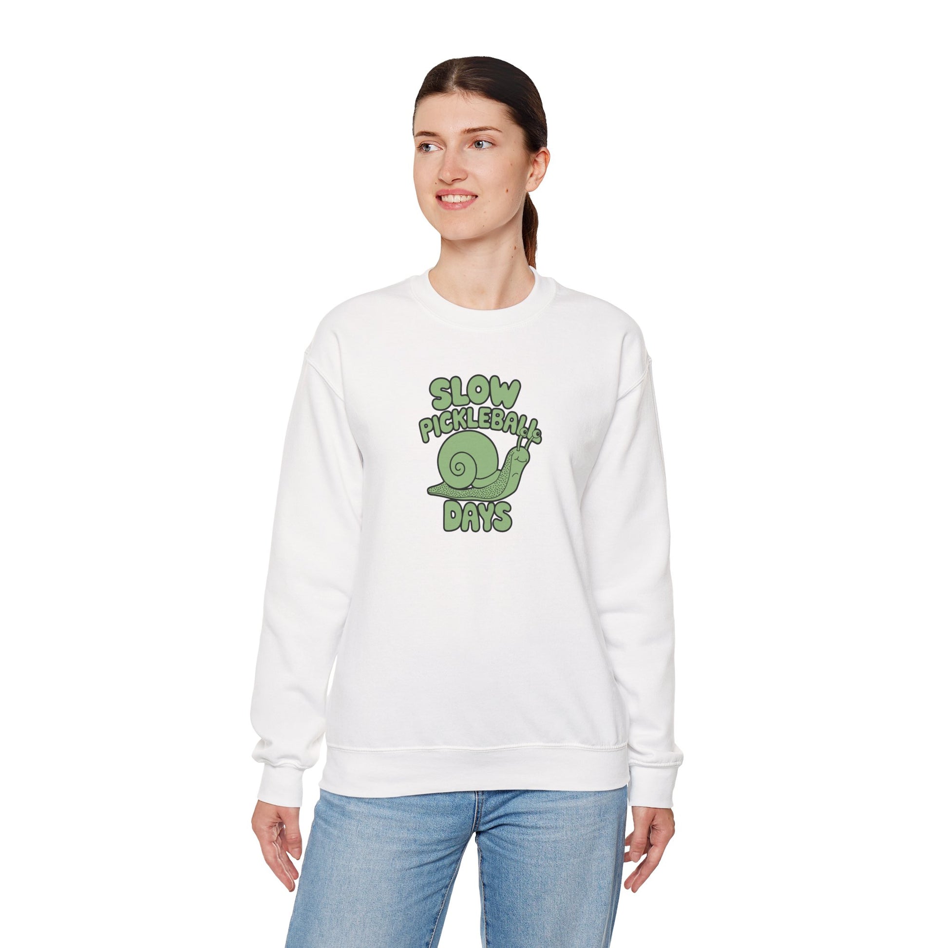 Women's Comfy Pickleball Sweatshirt - Slow Pickleball Days