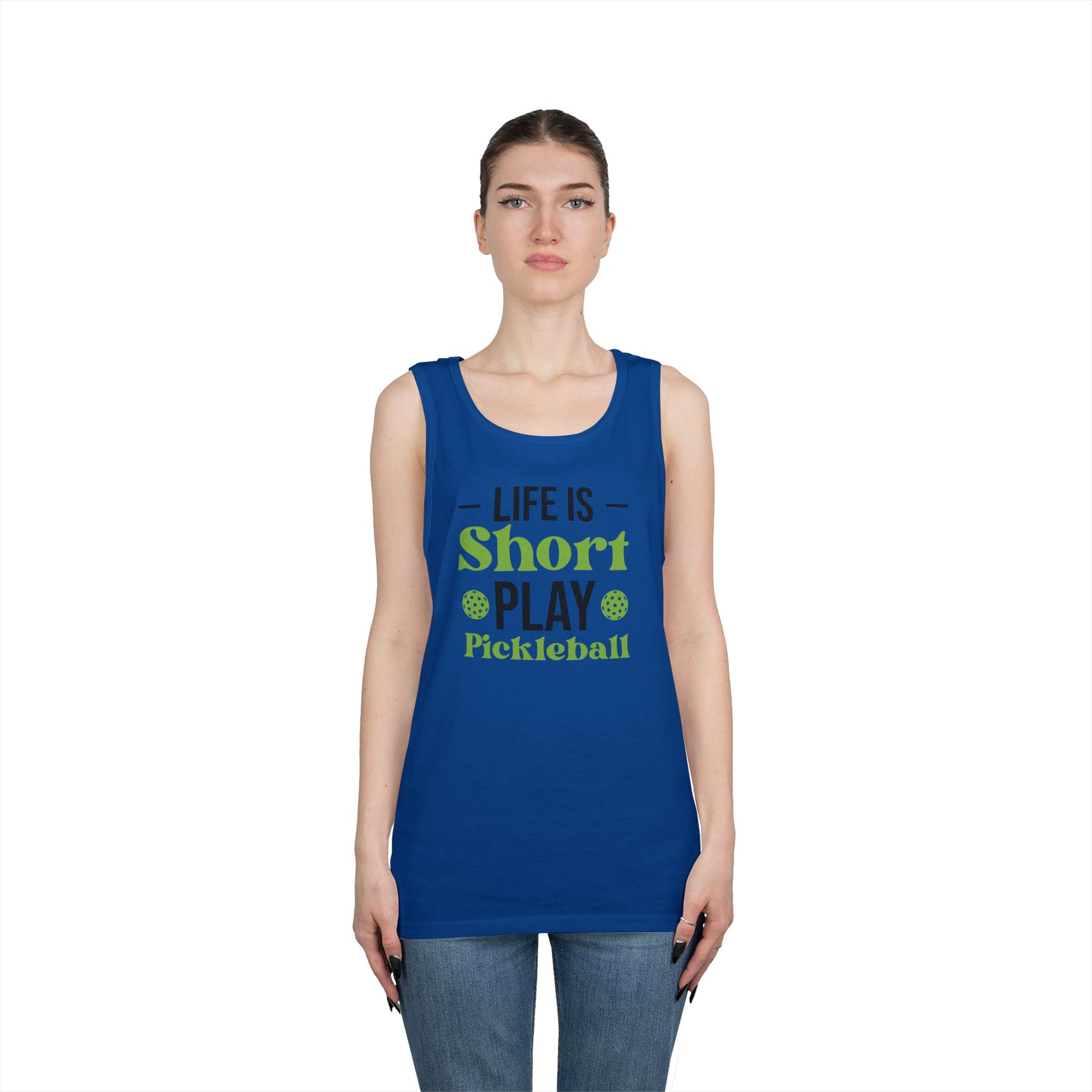 Women's Funny Pickleball Tank Top - Life Is Short Play Pickleball