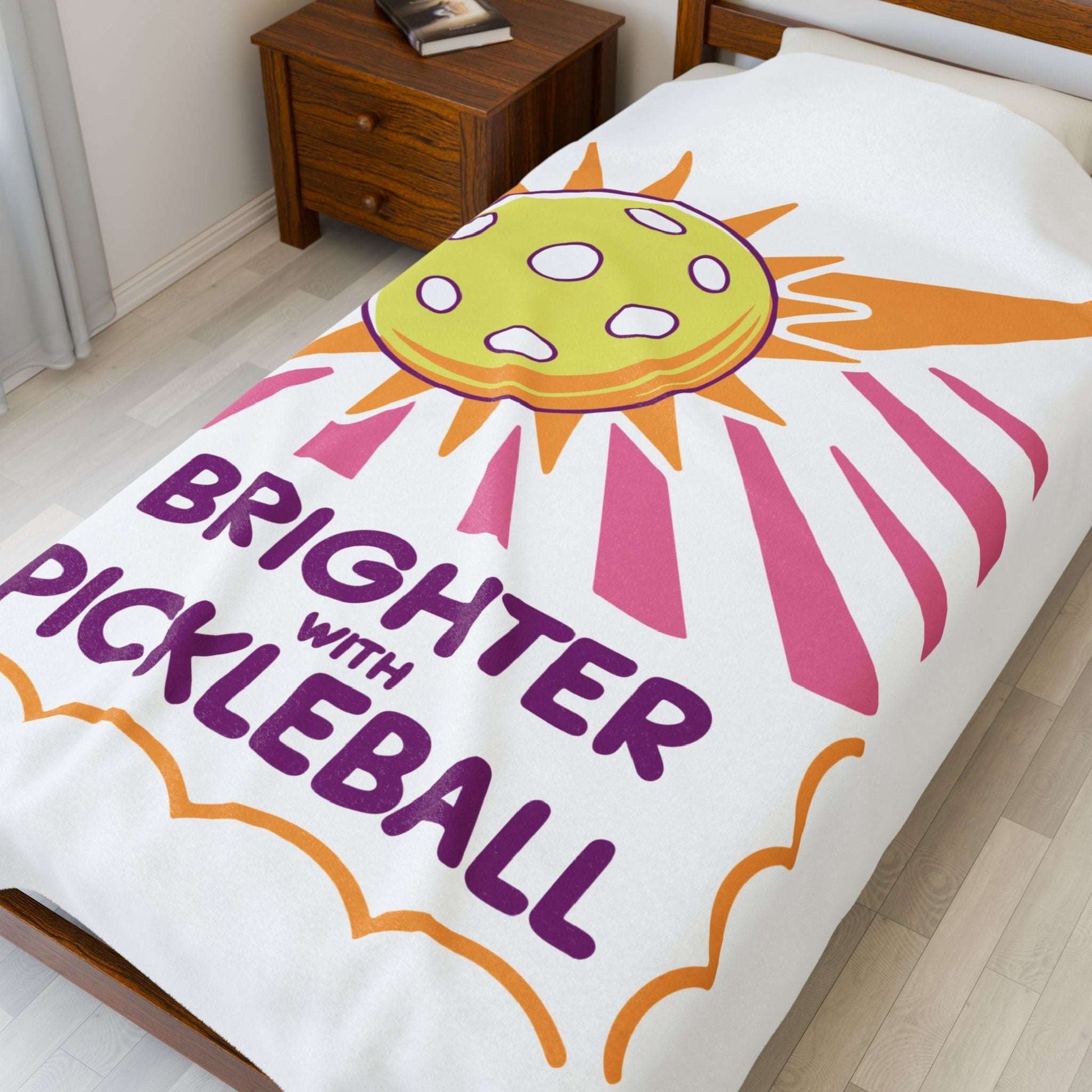 Pickleball Cute Blanket - Brighter with Pickleball