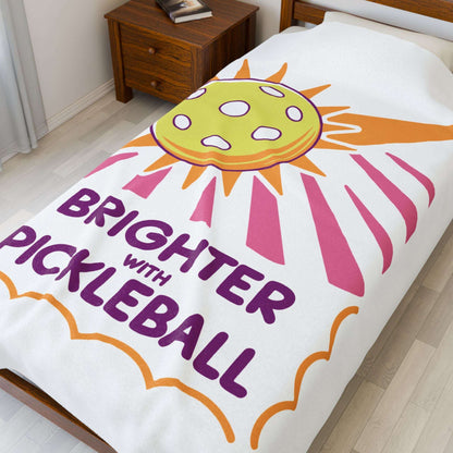 Pickleball Cute Blanket - Brighter with Pickleball