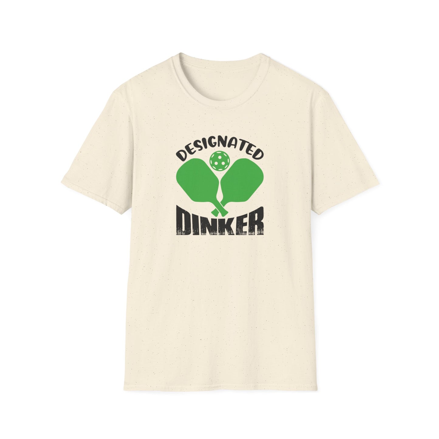 Women's Funny Pickleball T-shirt - Designated Dinker Beige