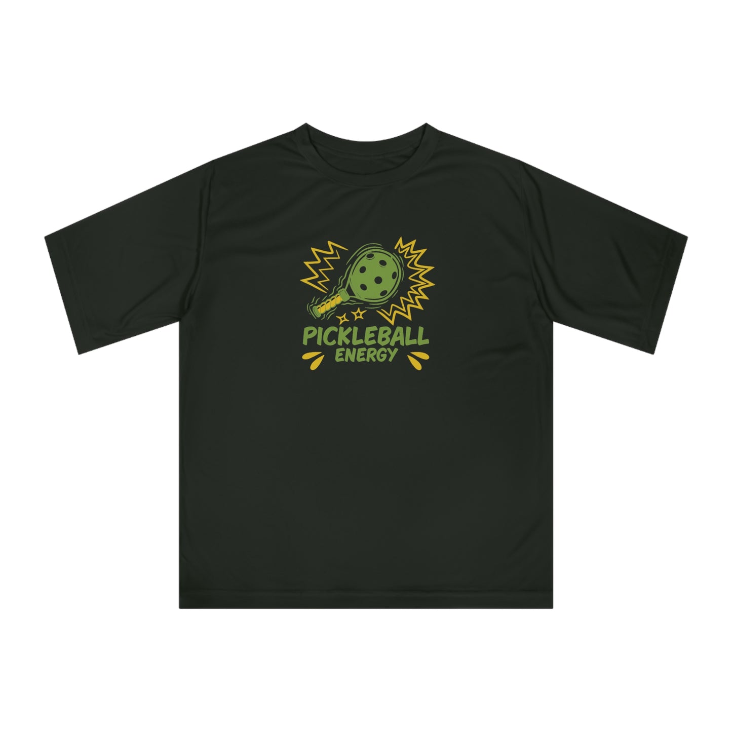 Men's Durable Pickleball T-shirt - Pickleball Energy Black