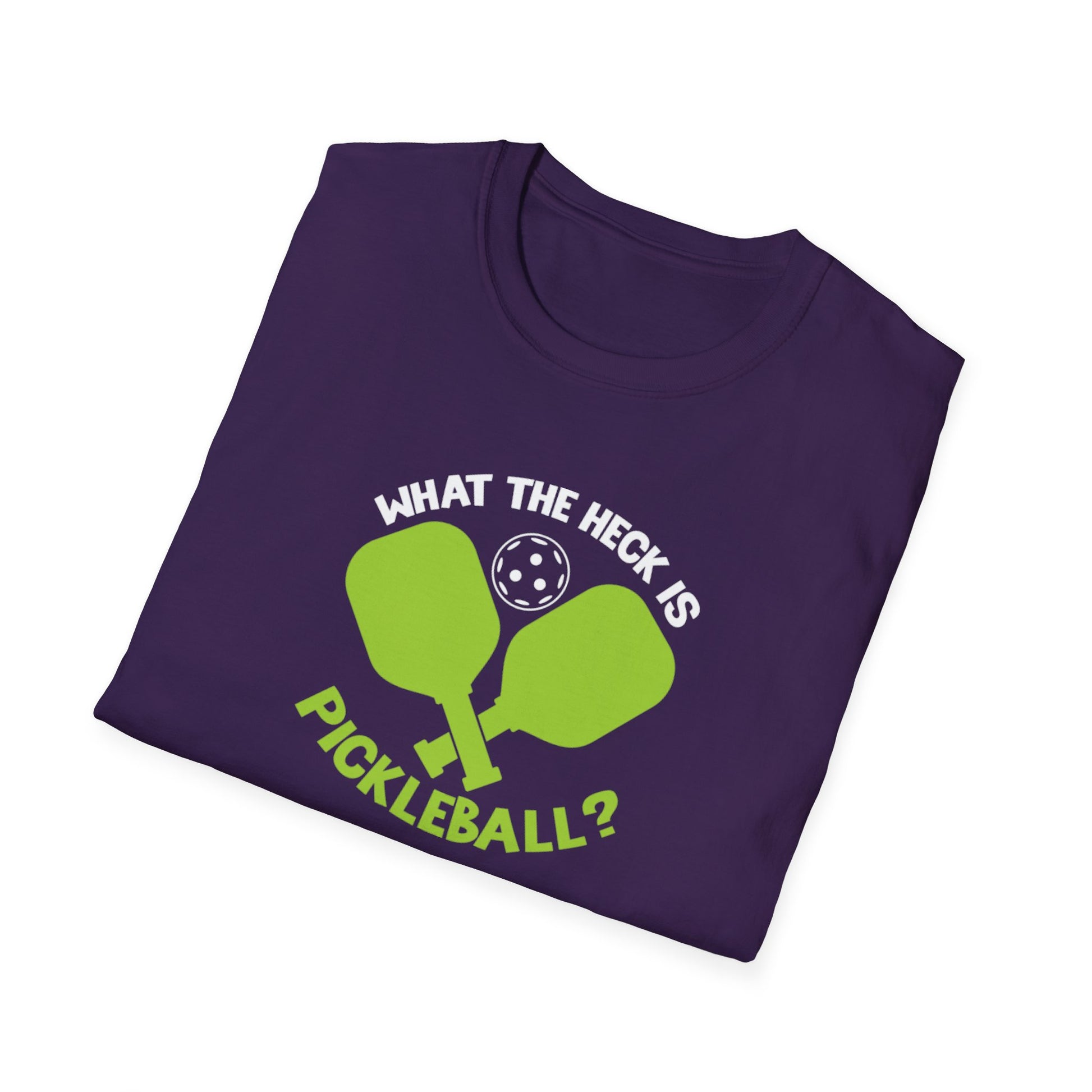 Men's Funny Pickleball T-shirt - What the Heck Is Pickleball?