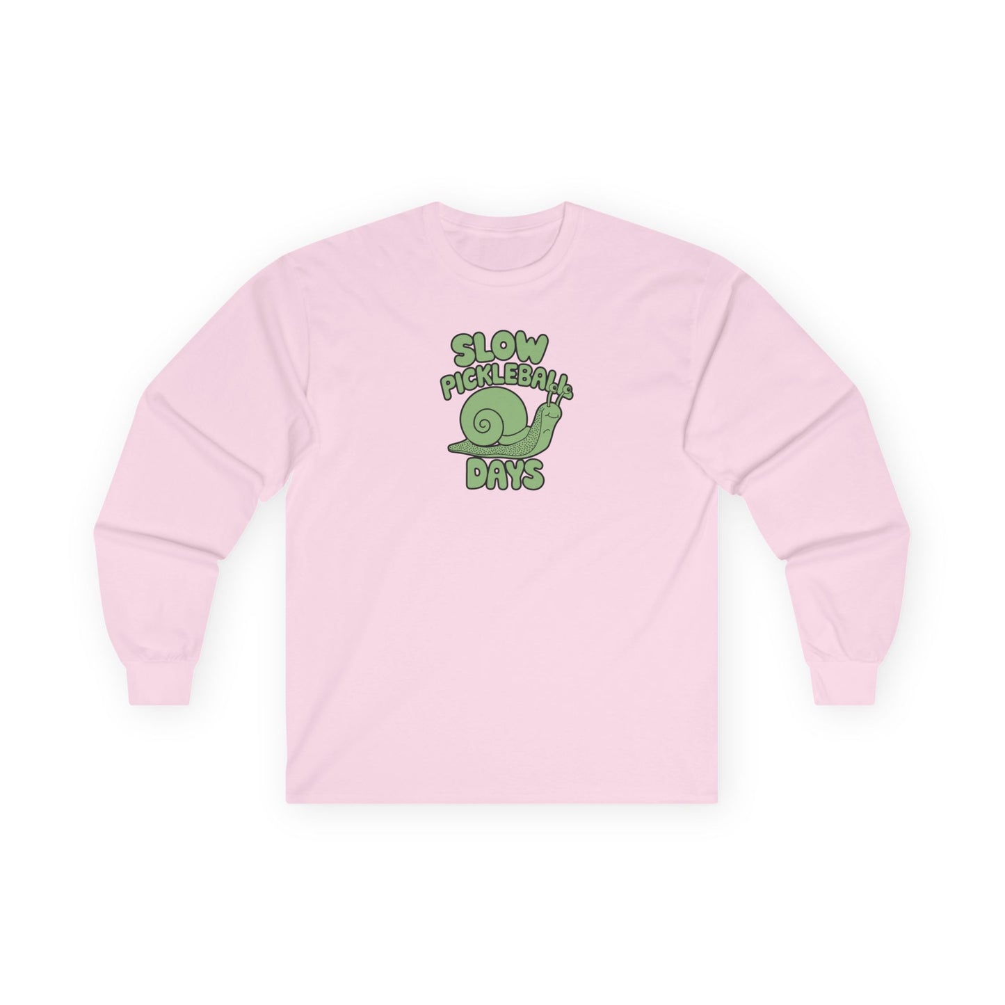 Women's Lightweight Pickleball Long Sleeves top - Slow Pickleball Days Pink