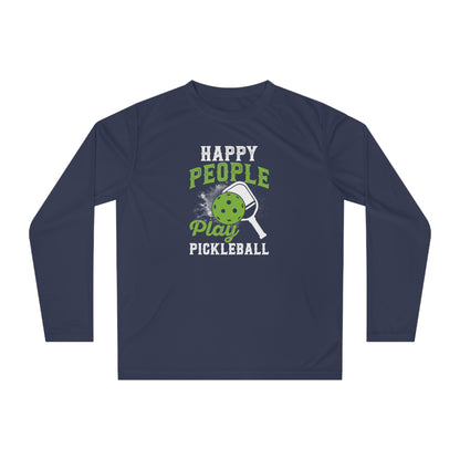 Men's Cool Pickleball Long Sleeves top - Happy People Play Pickleball Navy