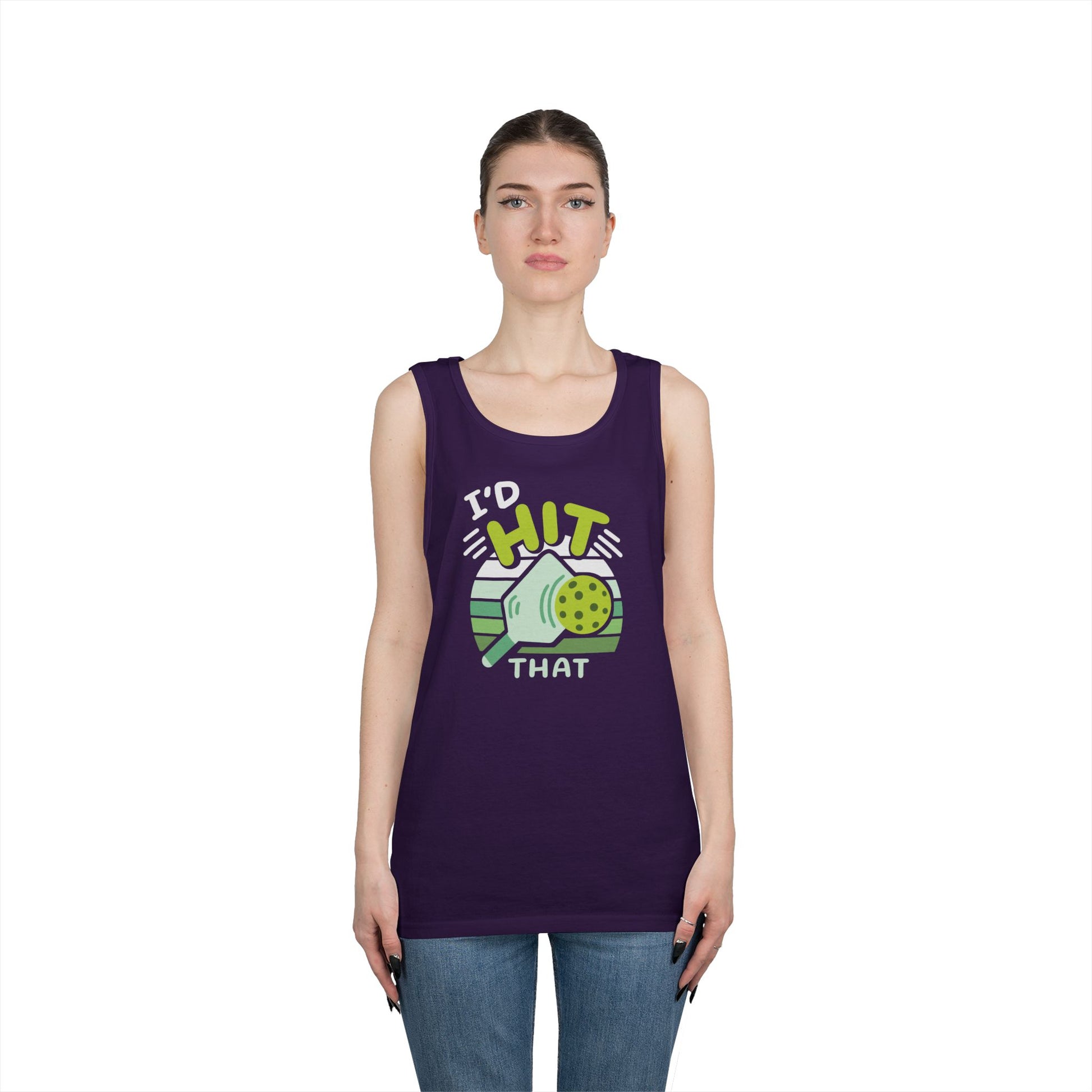 Women's Playful Pickleball Tank Top - I'd Hit That