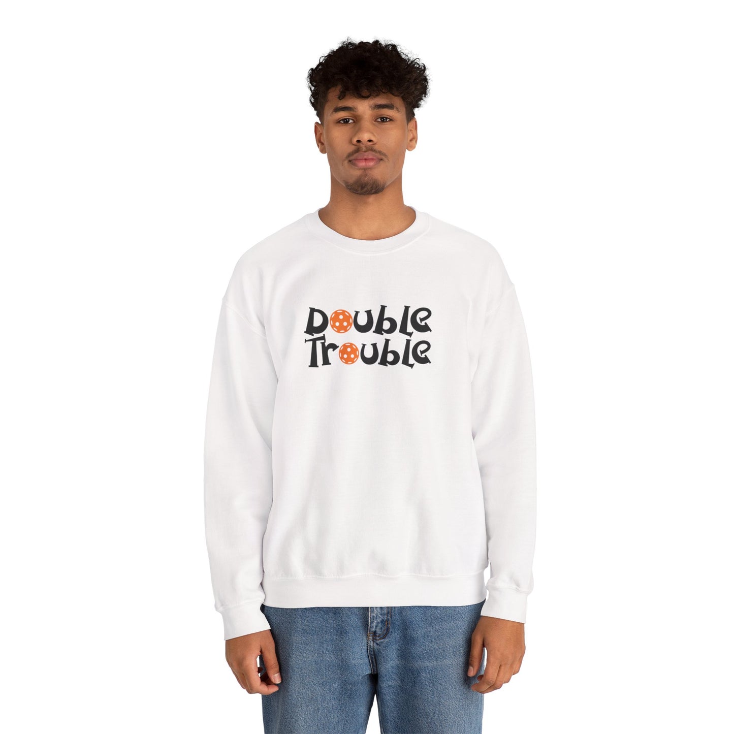 Men's Quirky Pickleball Sweatshirt - Double Trouble