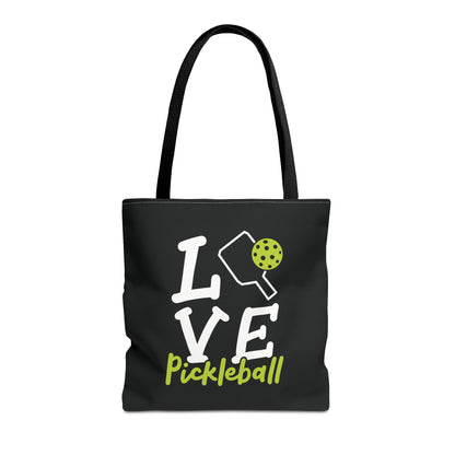 Pickleball Stylish Tote Bag - Love Pickleball Black