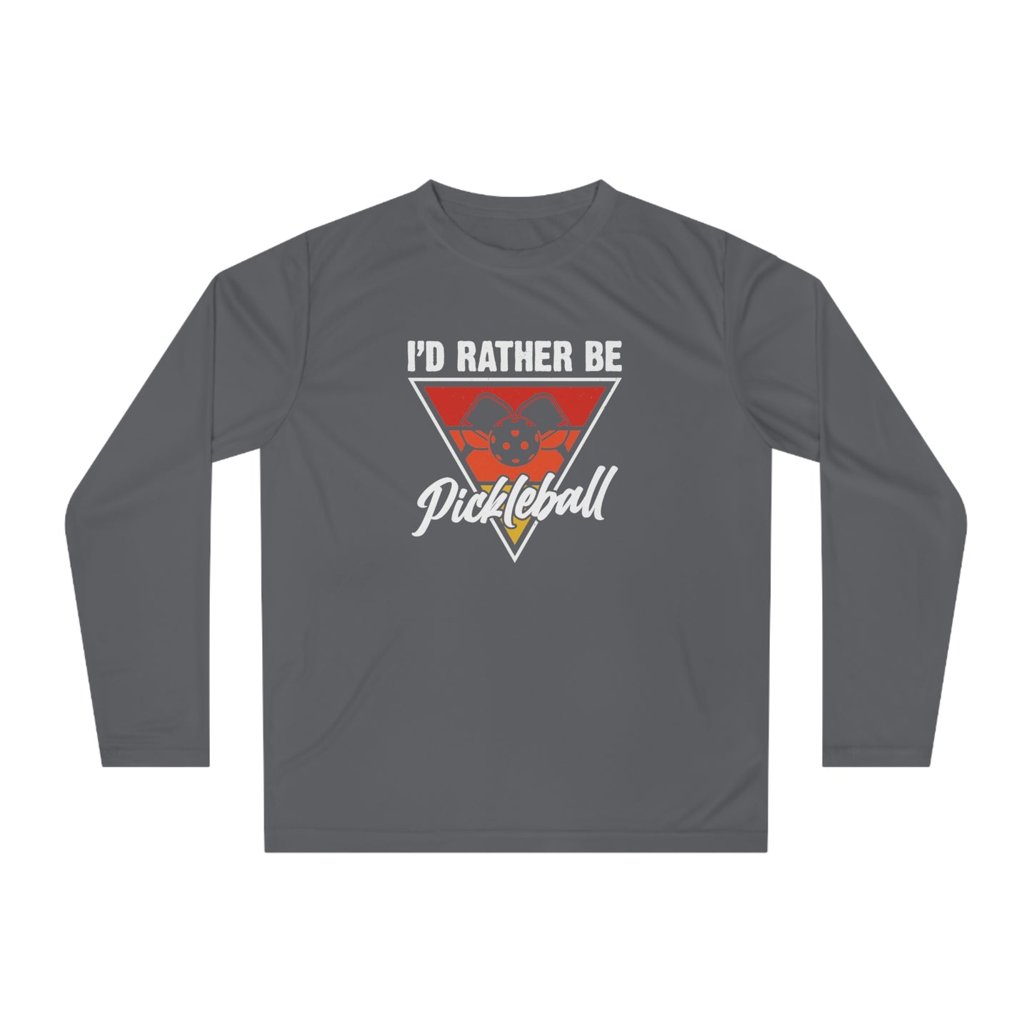 Men's Pickleball Long Sleeves top - I'd Rather Be Pickleball Gray