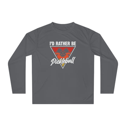 Men's Pickleball Long Sleeves top - I'd Rather Be Pickleball Gray