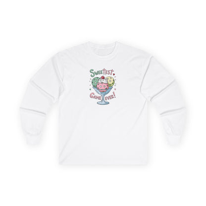 Women's Lightweight Pickleball Long Sleeves top - Sweetest Game Ever White