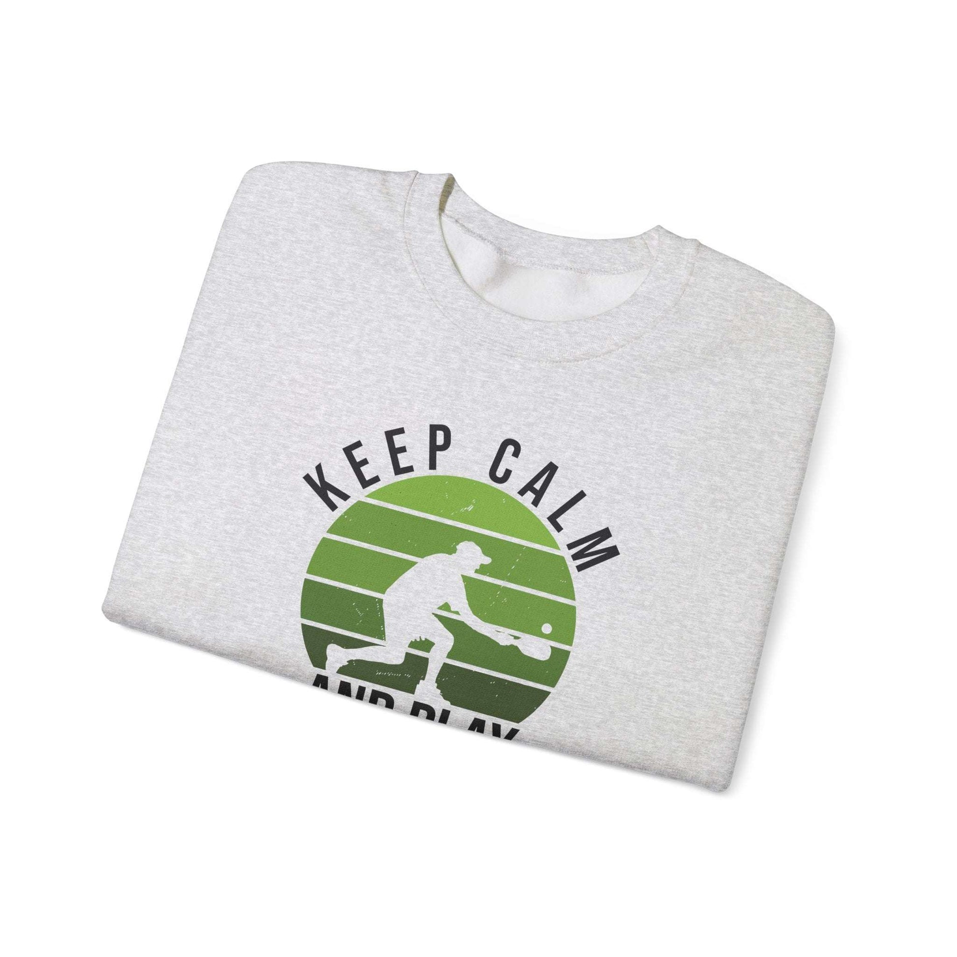 Men's Durable Pickleball Sweatshirt - Keep Calm and Play