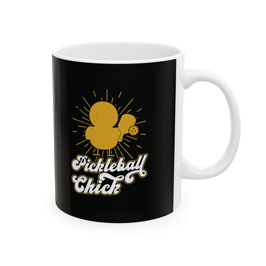 Pickleball Stylish Mug - Pickleball Chick Black