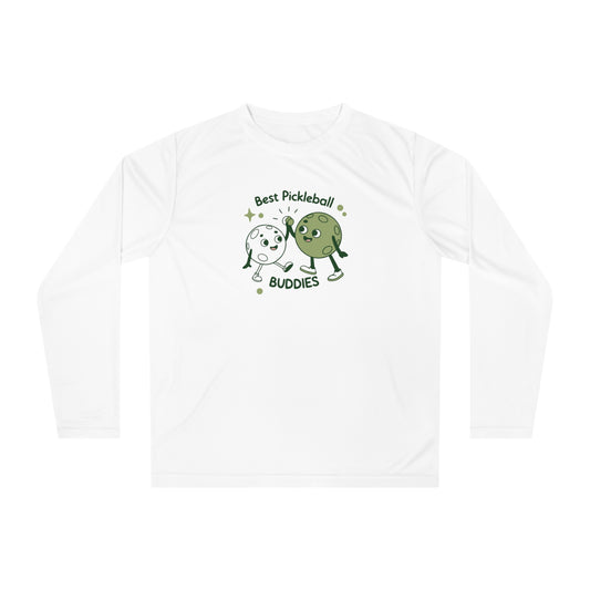 Men's Cute Pickleball Long Sleeves top - Best Pickleball Buddies White