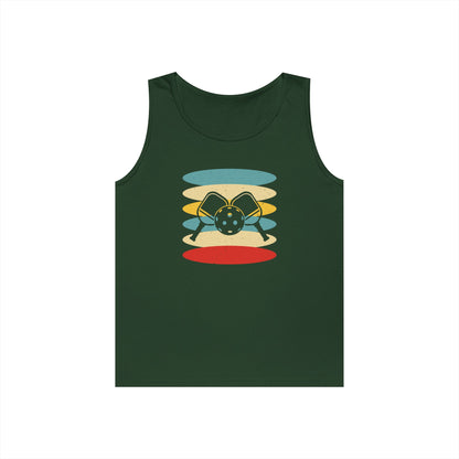 Men's Stylish Pickleball Tank Top - Pickleball Retro Green