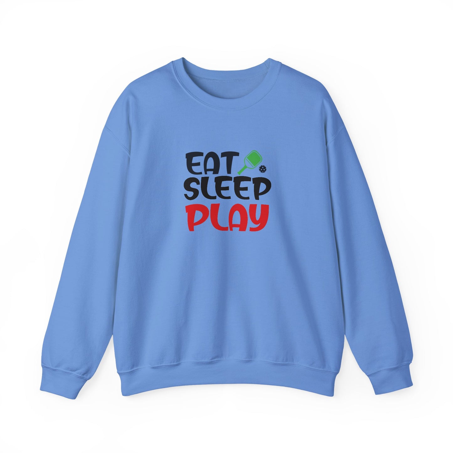 Men's Fun Pickleball Sweatshirt - Eat Sleep Play Blue