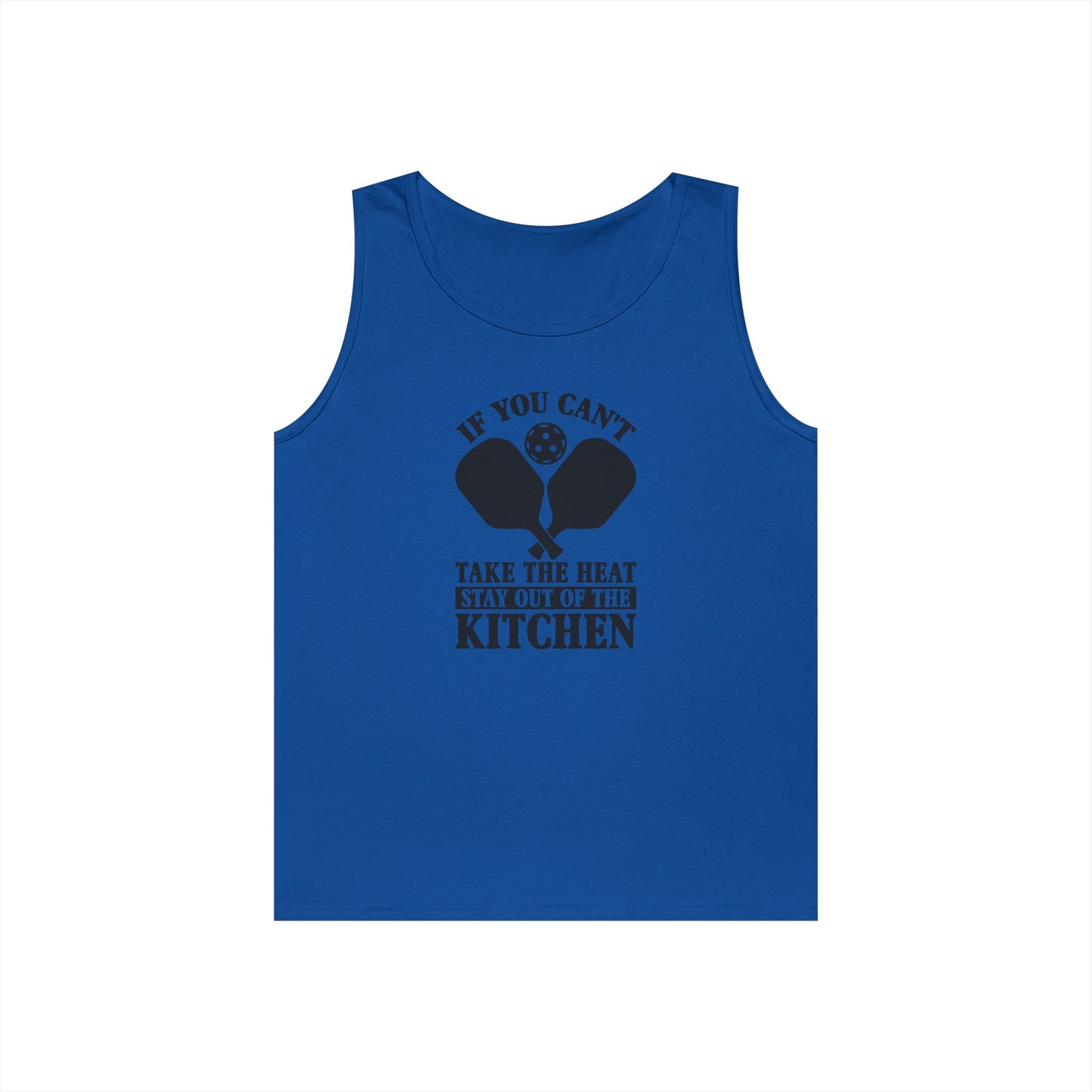Men's Quirky Pickleball Tank Top - If You Can't Take the Heat Stay Out Royal