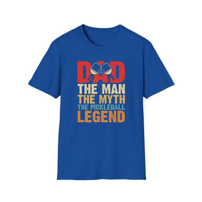 Men's Cool Pickleball T-shirt - DAD THE PICKLEBALL LEGEND RETRO Royal