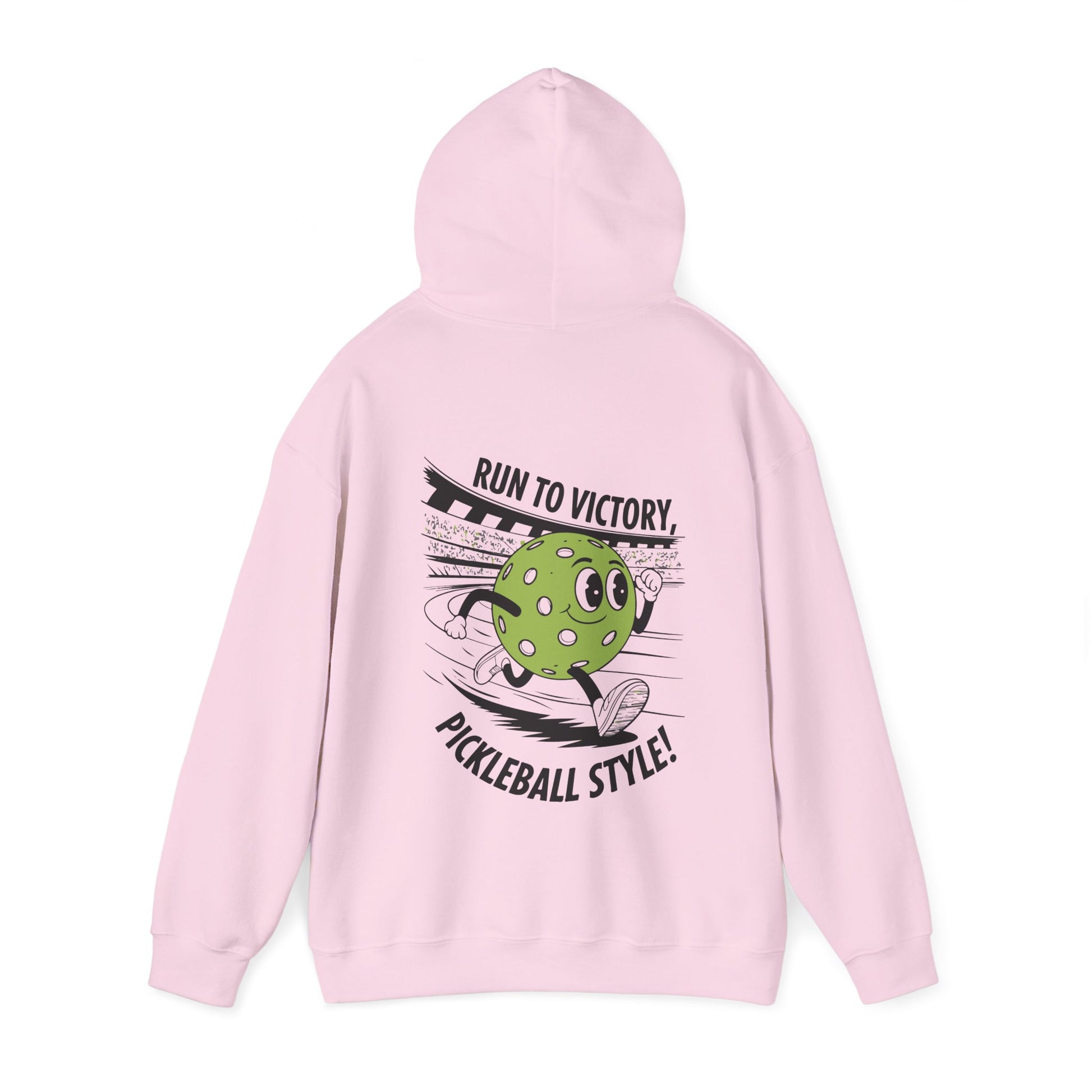 Men's Funny Pickleball Hoodie - Run To Victory, Pickleball Style