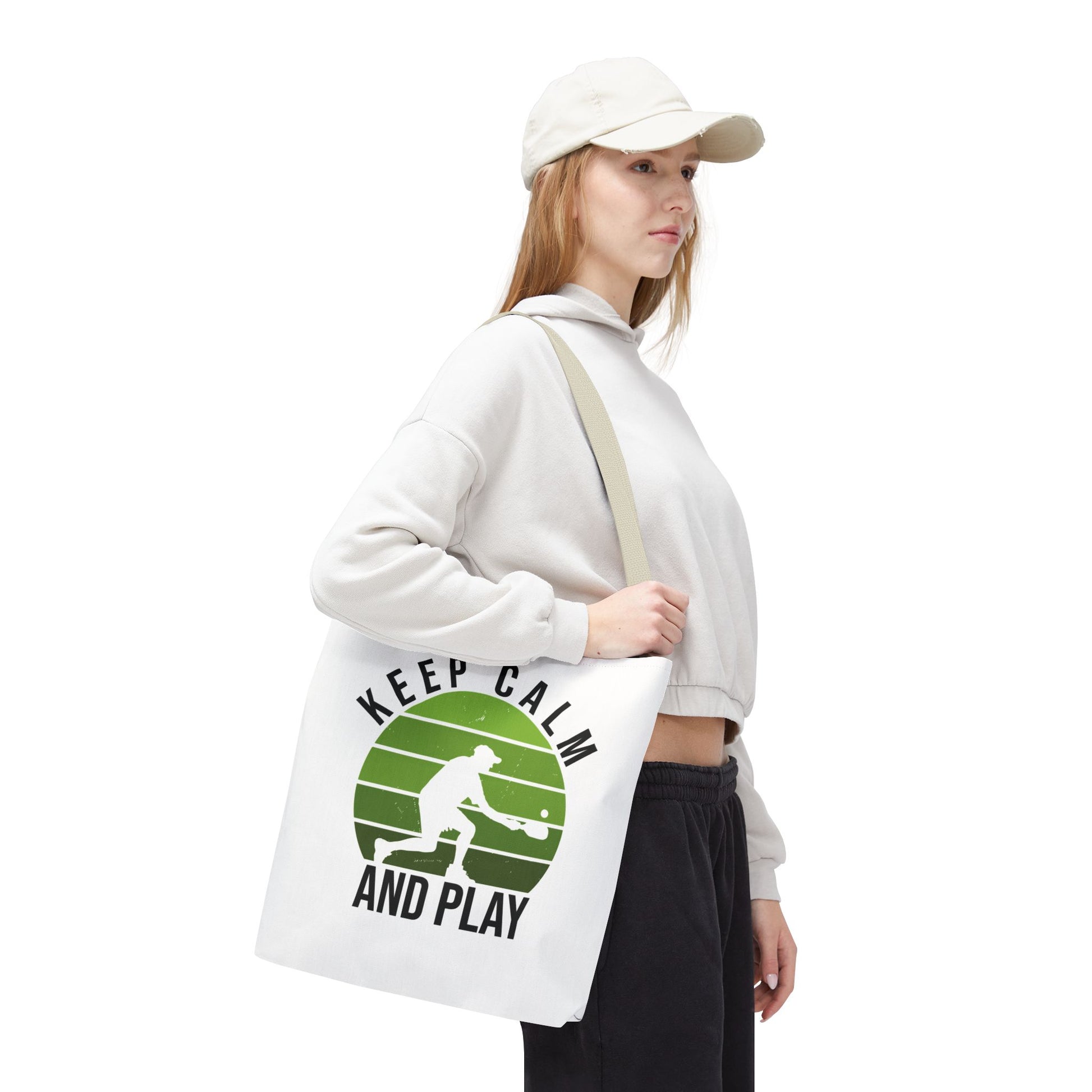Pickleball Durable Tote Bag - Keep Calm and Play