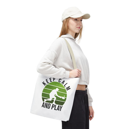 Pickleball Durable Tote Bag - Keep Calm and Play