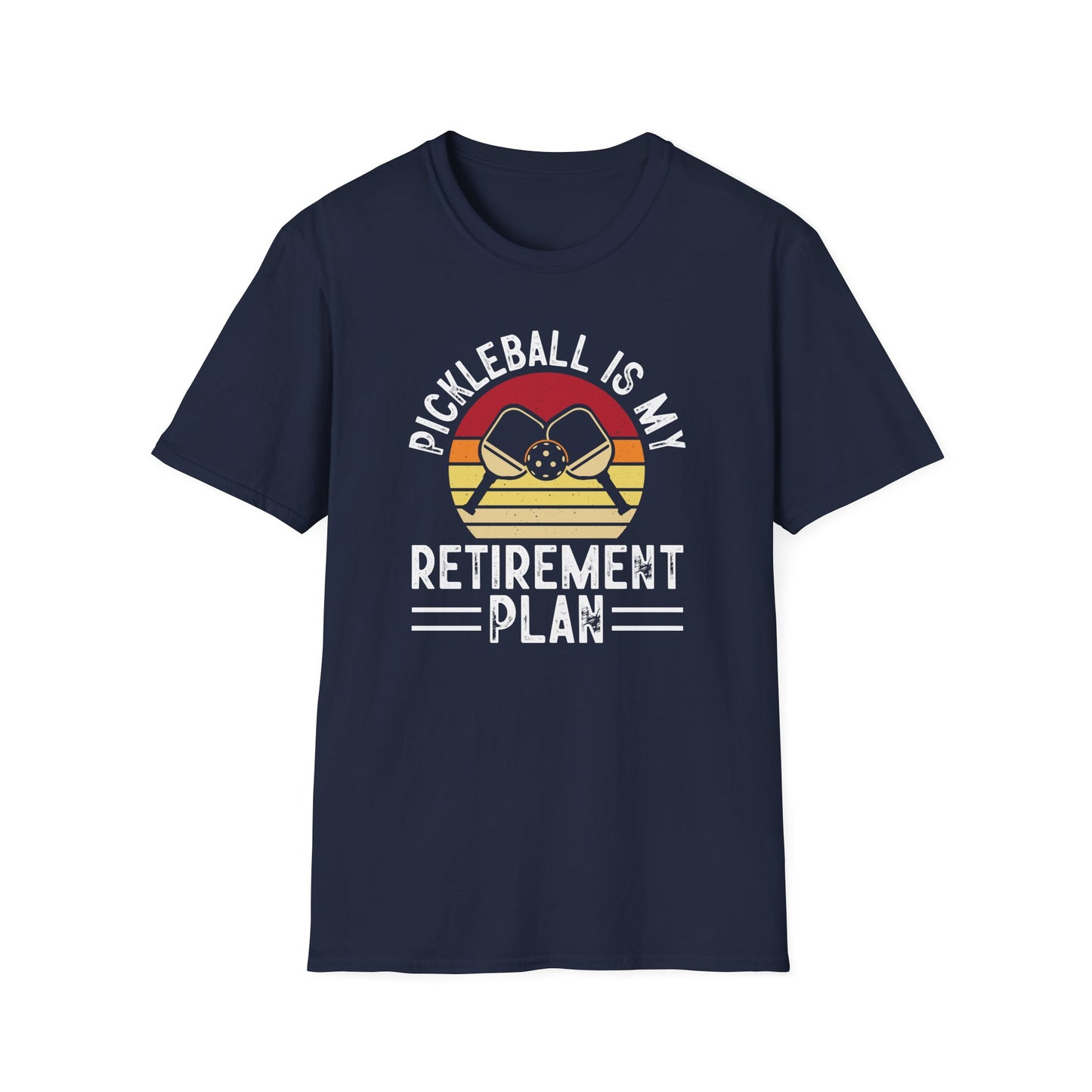 Women's Cool Pickleball T-shirt - Pickleball Is My Retirement Plan Navy