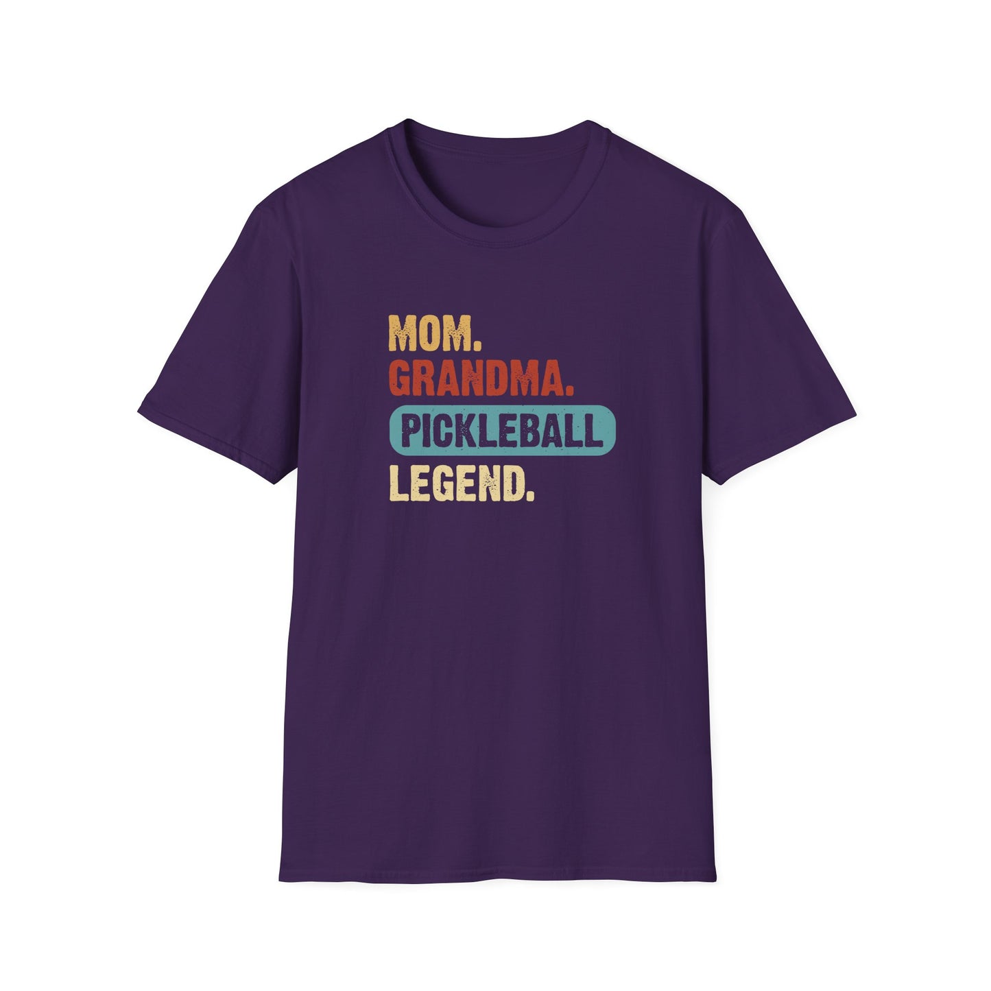 Women's Stylish Pickleball T-shirt - Mom Grandma Pickleball Legend Purple