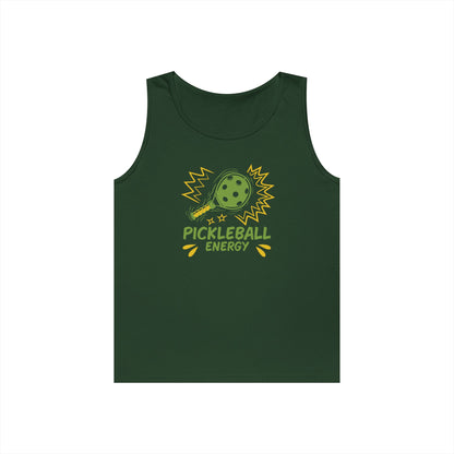 Men's Fun Pickleball Tank Top - Pickleball Energy Green