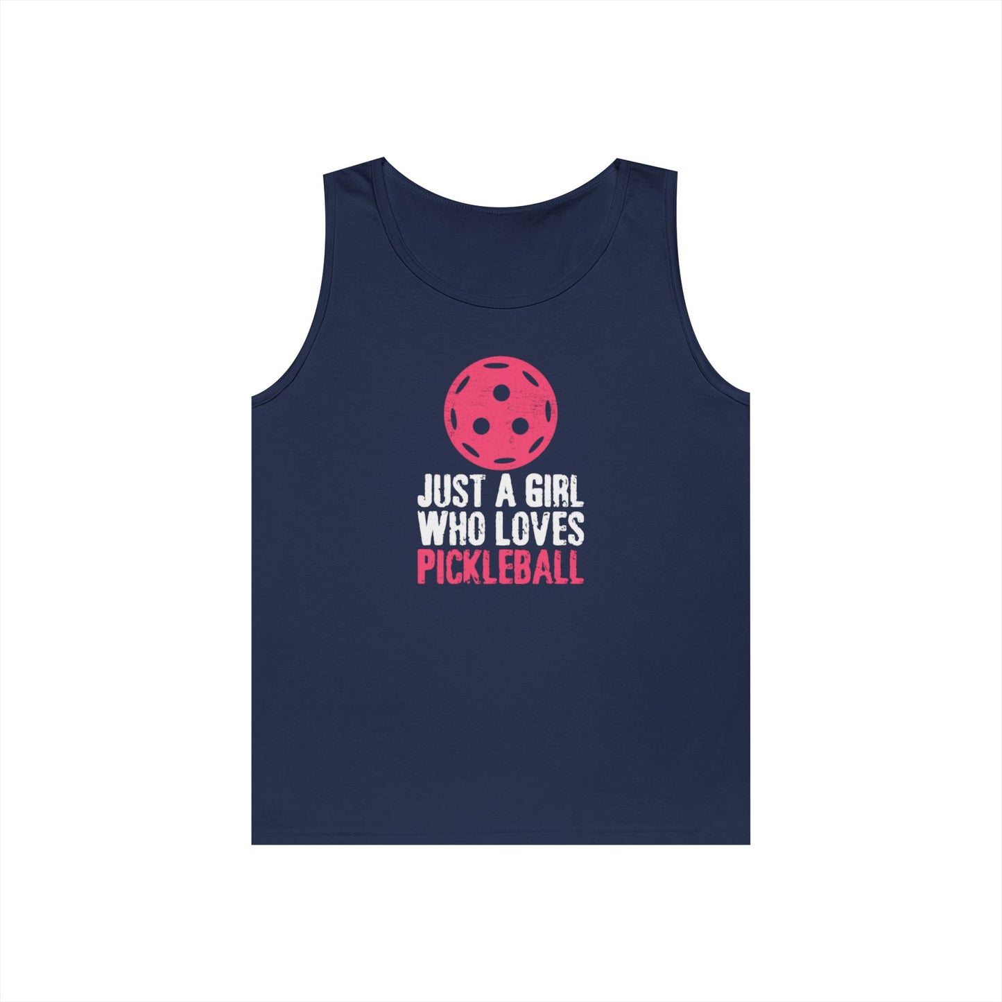 Women's Cute Pickleball Tank Top - Just A Girl Who Loves Pickleball Navy