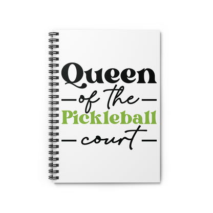 Pickleball Cute Notebook - Queen of the Pickleball Court