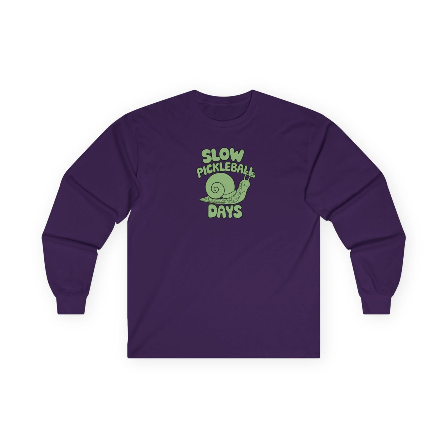 Women's Lightweight Pickleball Long Sleeves top - Slow Pickleball Days Purple