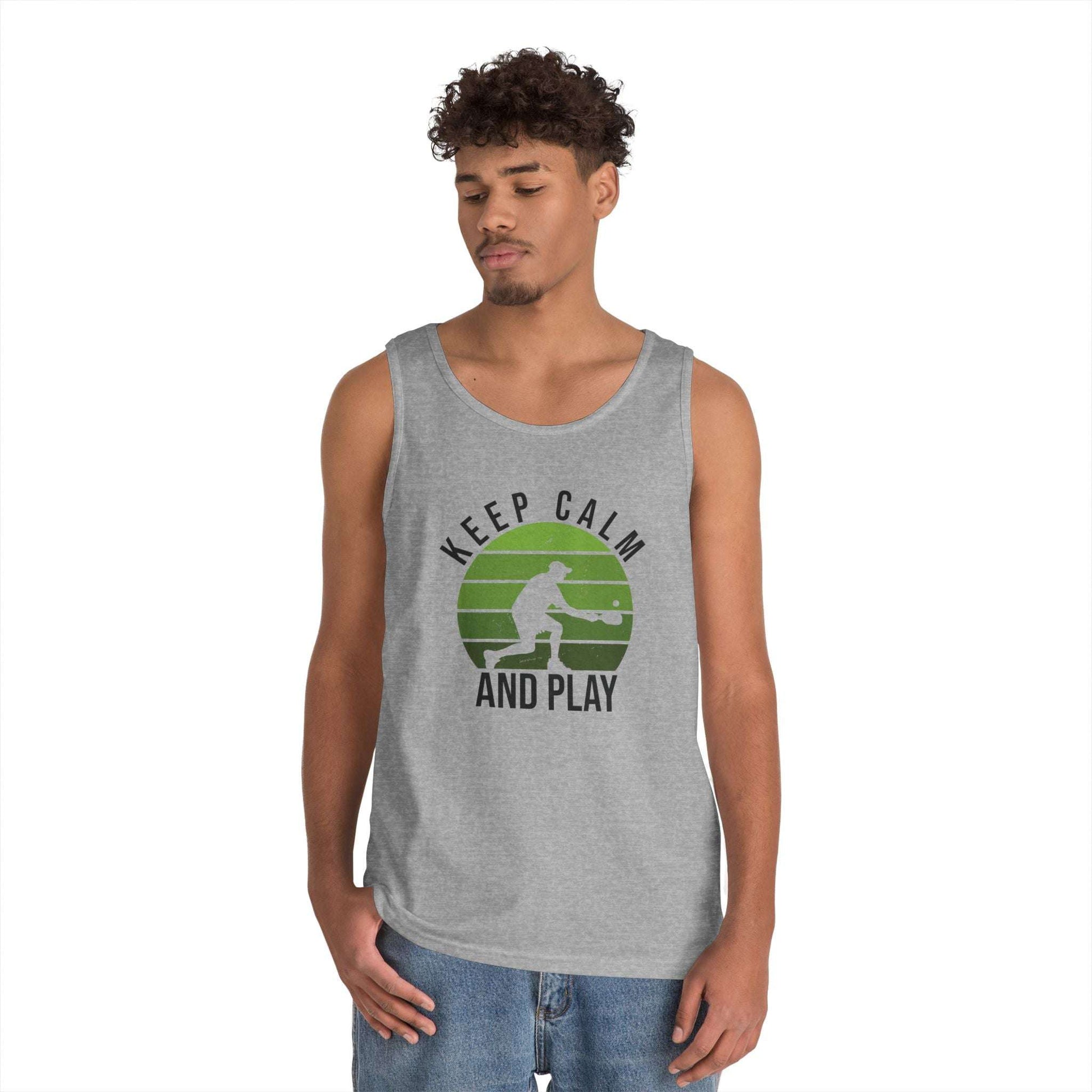 Men's Funny Pickleball Tank Top - Keep Calm And Play