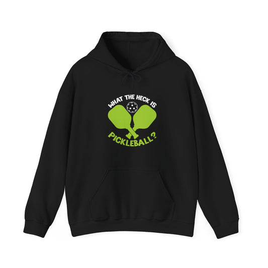 Men's Funny Pickleball Hoodie - What the Heck Is Pickleball? Black