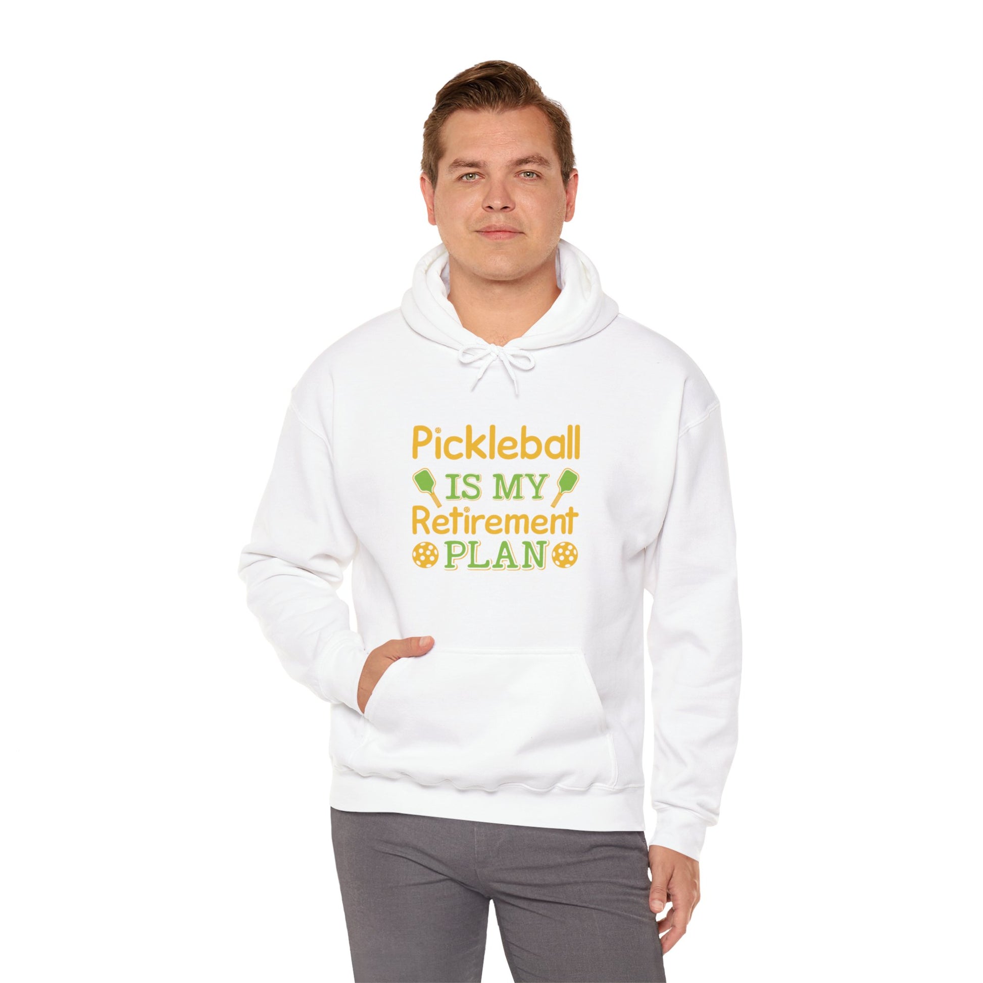 Men's Durable Pickleball Hoodie - Pickleball Is My Retirement Plan