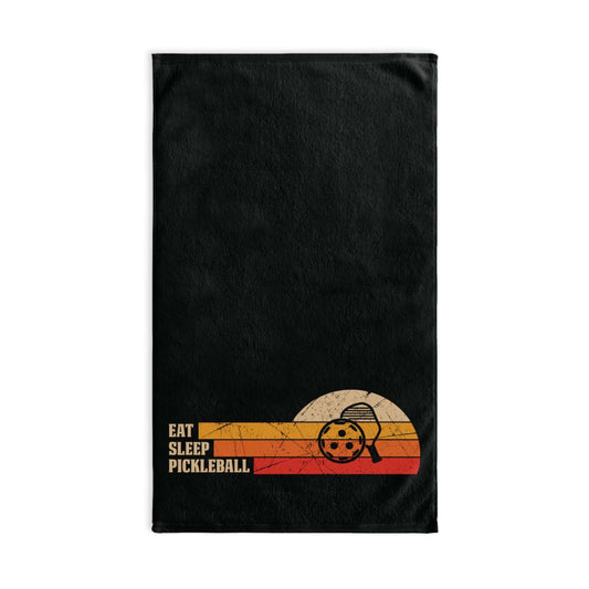 Pickleball Cool Hand Towel - Eat Sleep Pickleball Repeat Retro 28" × 16"