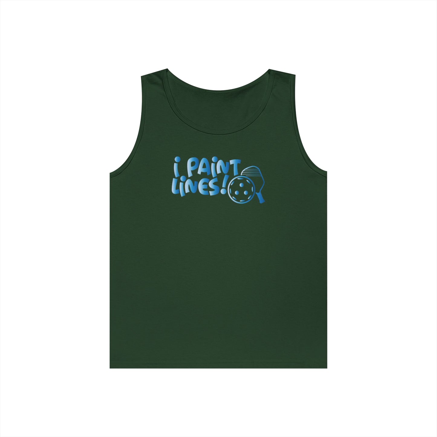 Women's Comfy Pickleball Tank Top - I Paint Lines Green