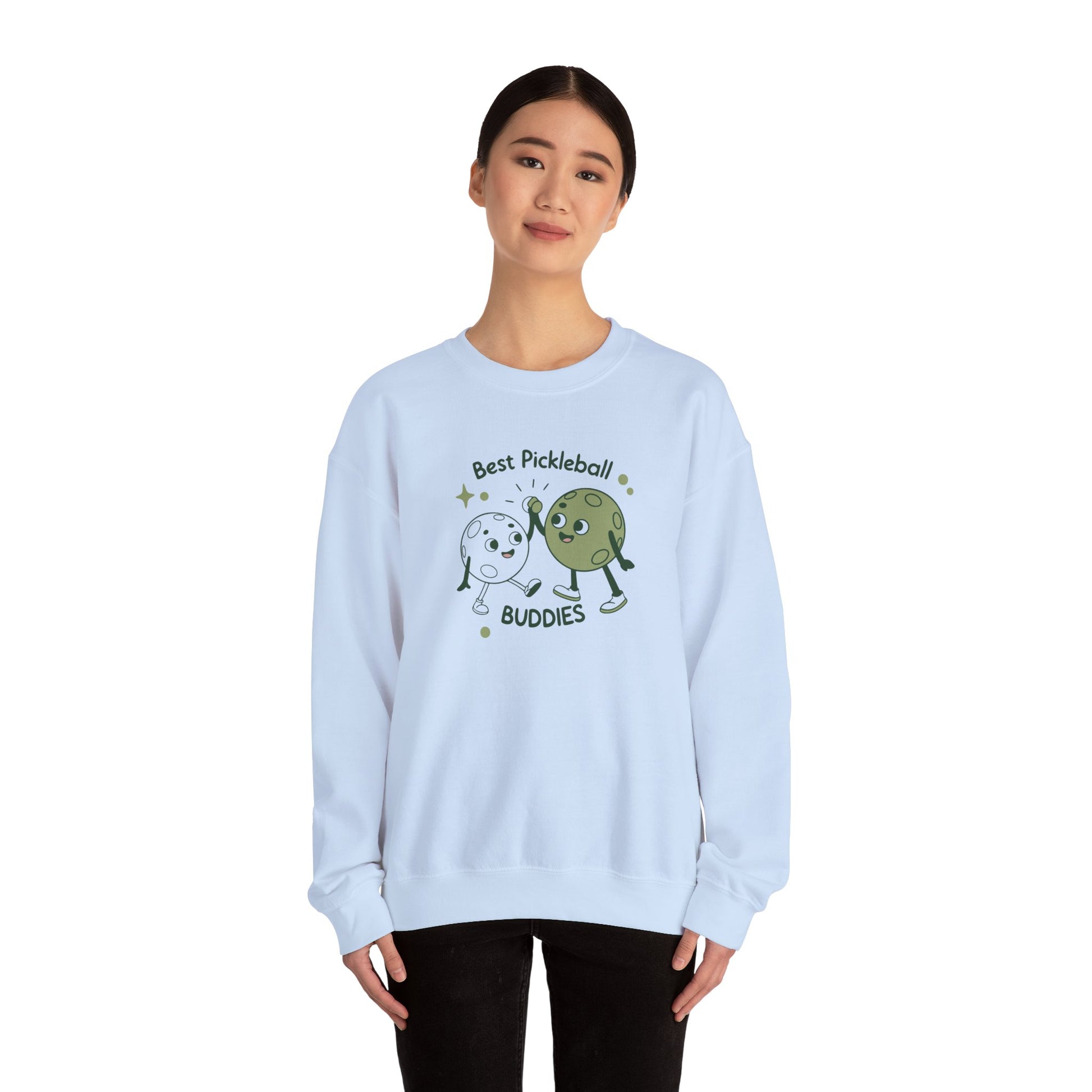 Women's Cute Pickleball Sweatshirt - Best Pickleball Buddies