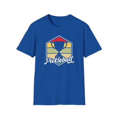 Men's Eye-Catching Pickleball T-shirt - Pickleball Retro Royal