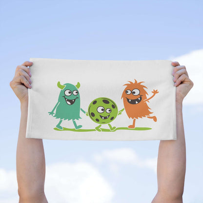 Pickleball Cute Rally Towel - Pickleball Monsters