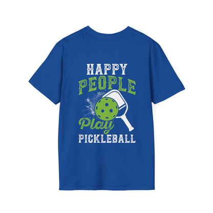 Men's Unique Pickleball T-shirt - Happy People Play Pickleball