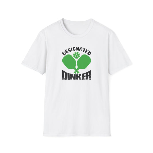 Men's Durable Pickleball T-shirt - Designated Dinker White