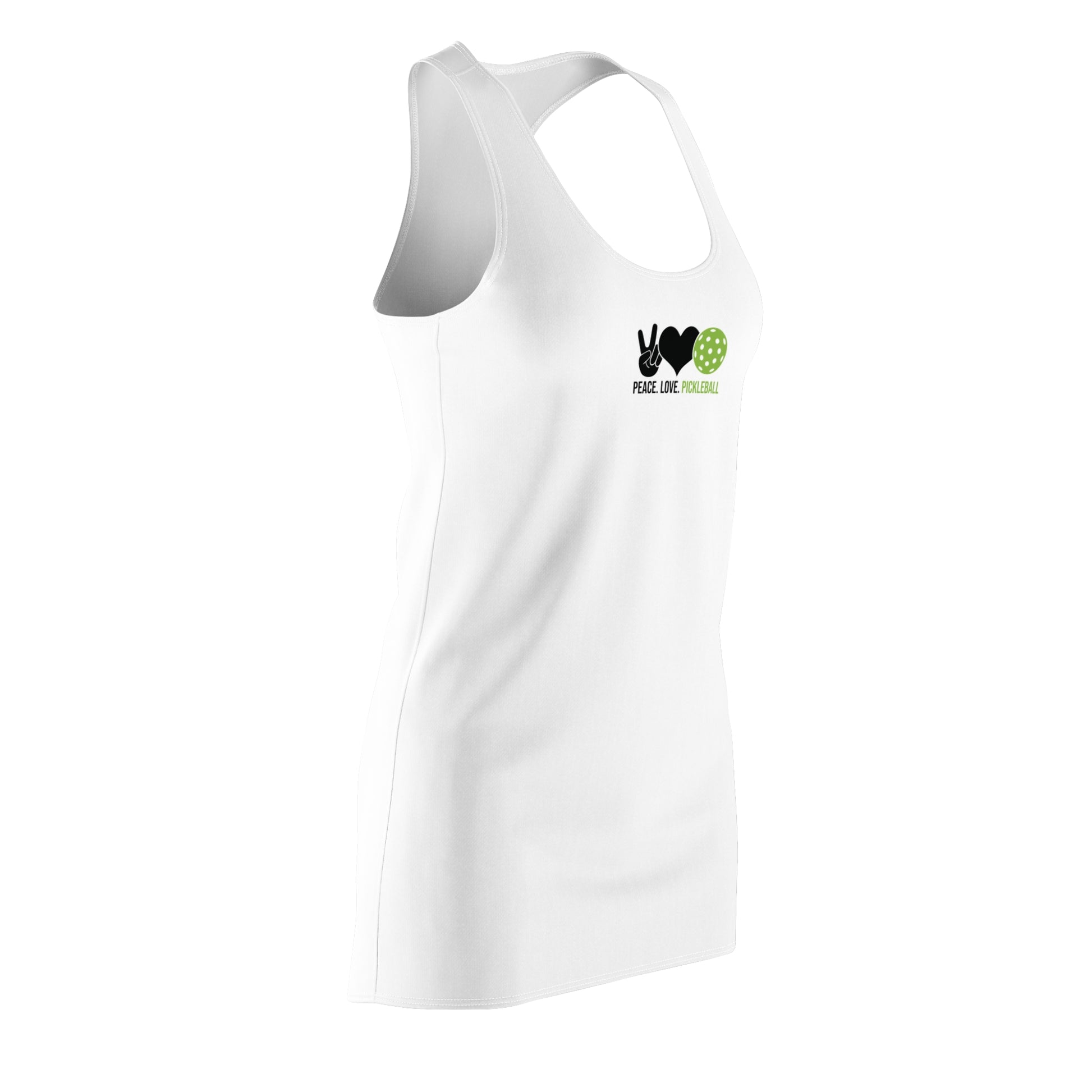 Women's Cute Pickleball Dress - Peace, Love, Pickleball