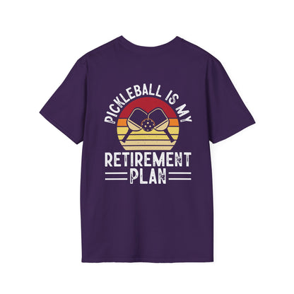 Men's Durable Pickleball T-shirt - Pickleball Is My Retirement Plan