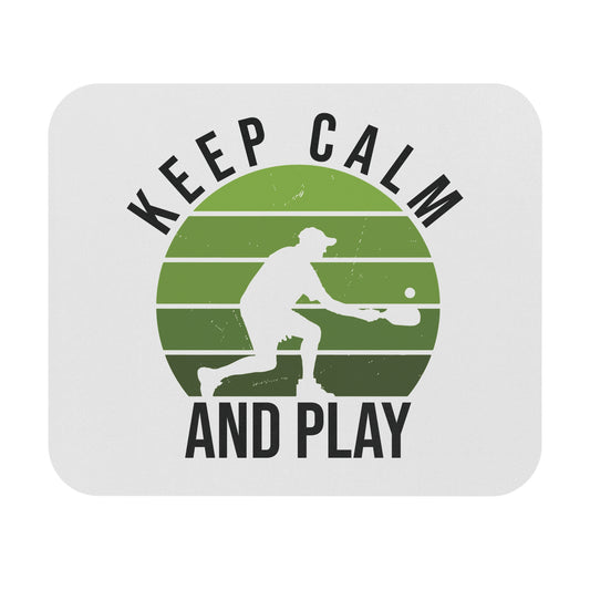 Pickleball Stylish Mouse pad - Keep Calm and Play White