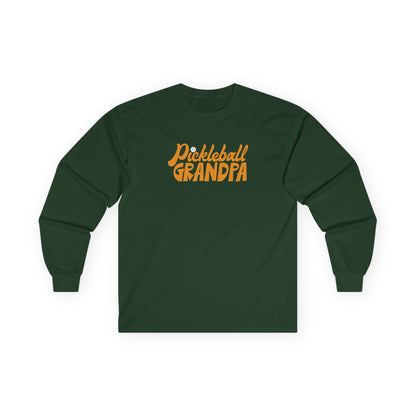 Men's Comfy Pickleball Long Sleeves top - Pickleball Grandpa Green